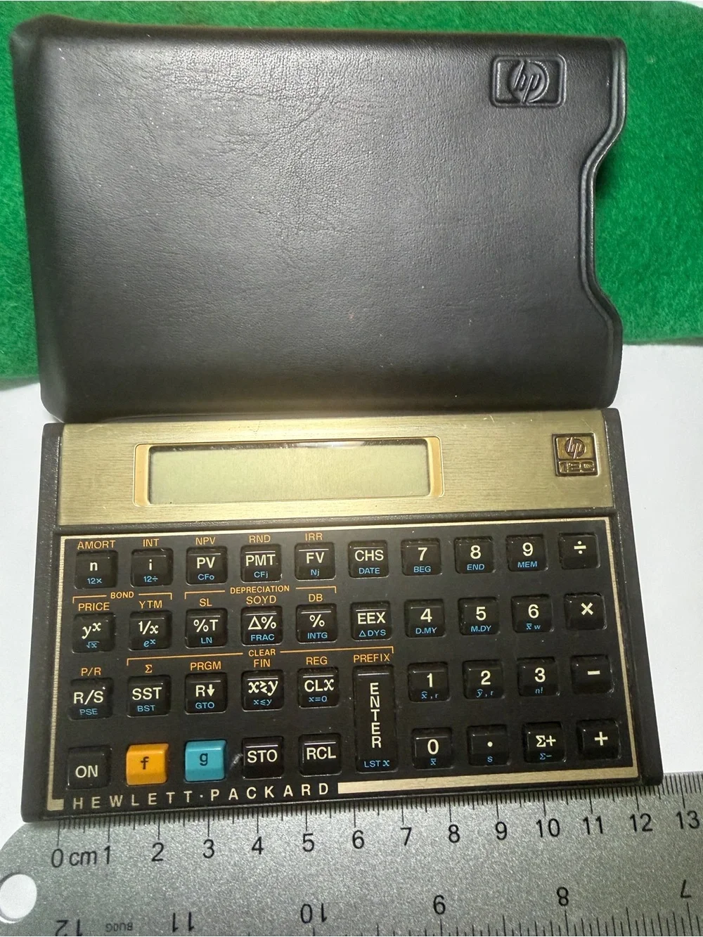 Vintage 80s HP 12C Financial Calculator w/ Case Working